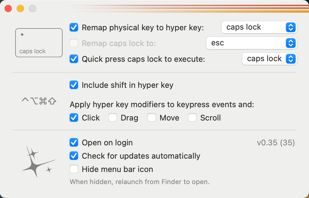 Configuración Hyperkey